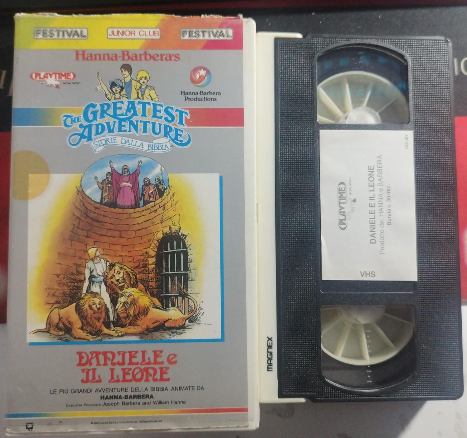 TeknoFilm - VHS - La più grande avventura - Le storie della Bibbia DANIELE E IL LEONE di Don Lusk (1985) - PLAYTIME (INEDITO IN DVD) TeknoFilm - VHS - La più grande avventura - Le storie della Bibbia DANIELE E IL LEONE di Don Lusk (1985) - PLAYTIME (INEDITO IN DVD)