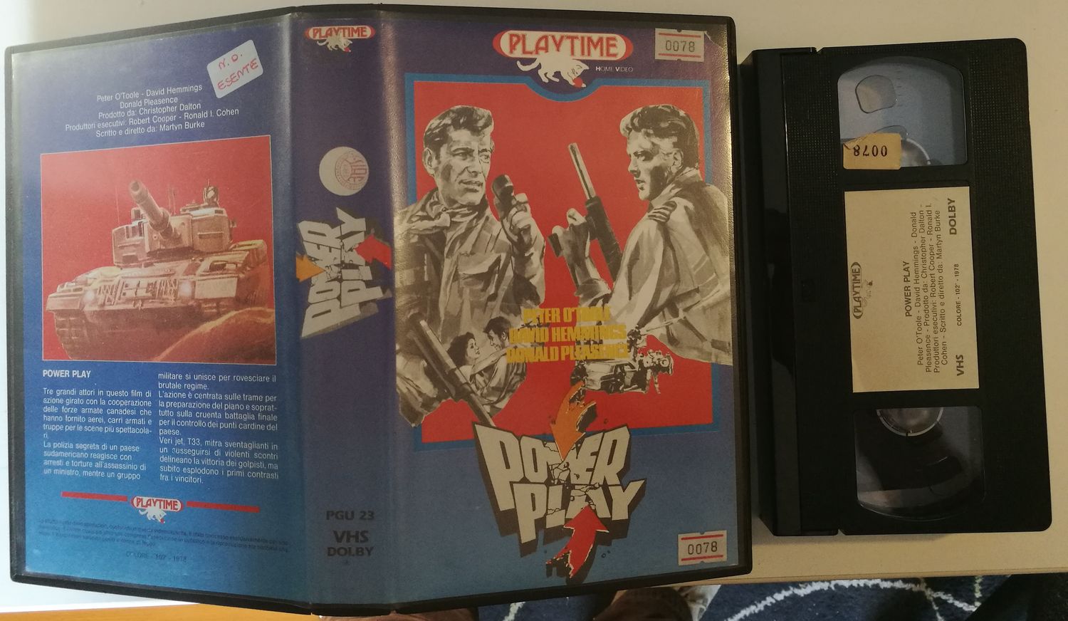 TeknoFilm - VHS - POWER PLAY - IL GIOCO DEL POTERE di Martyn Burke (1978) - PLAYTIME (INEDITO IN DVD) TeknoFilm - VHS - POWER PLAY - IL GIOCO DEL POTERE di Martyn Burke (1978) - PLAYTIME (INEDITO IN DVD)