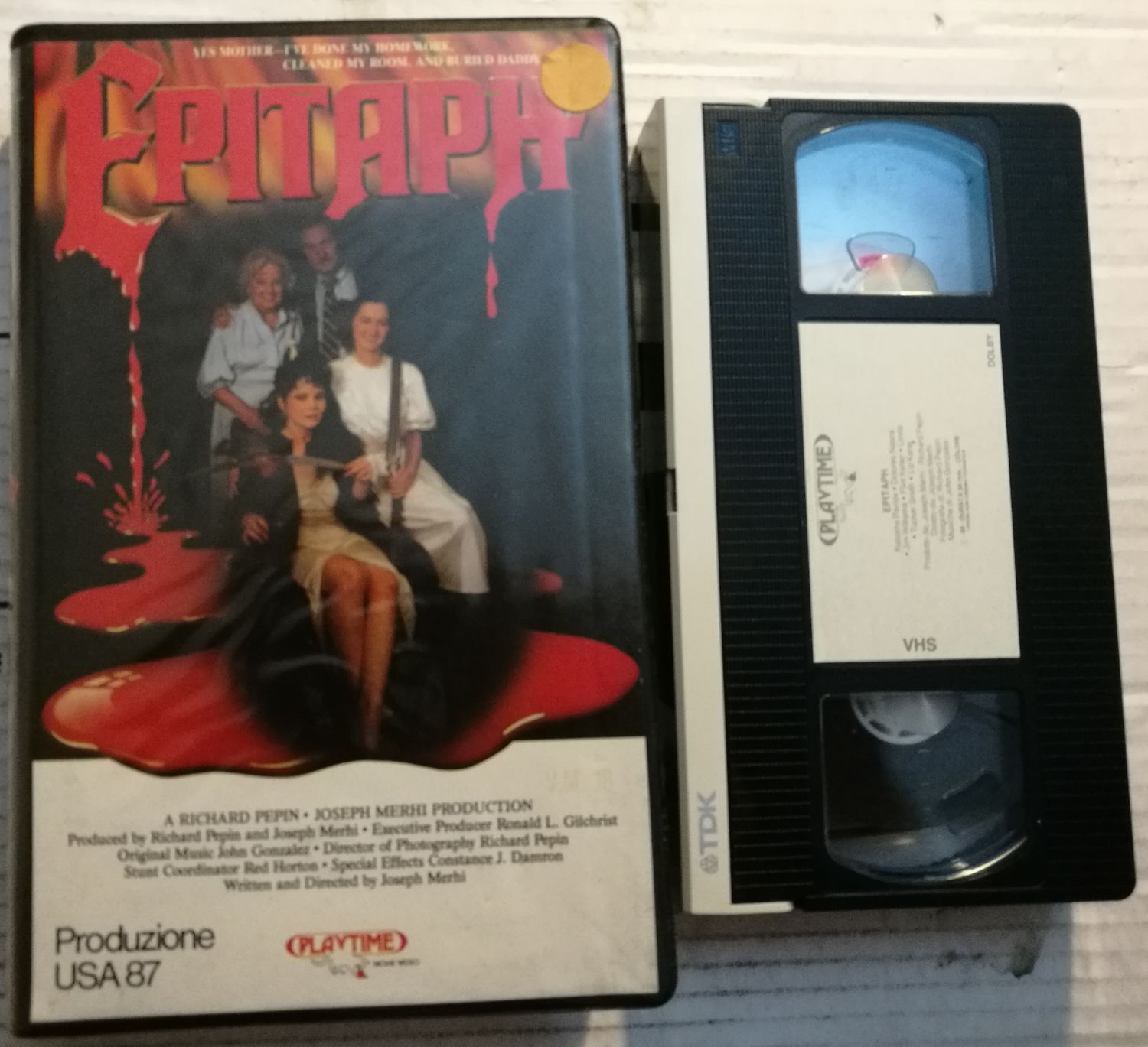 TeknoFilm - VHS - EPITAPH - FOLLIA OMICIDA di Joseph Merhi (1987) - PLAYTIME TeknoFilm - VHS - EPITAPH - FOLLIA OMICIDA di Joseph Merhi (1987) - PLAYTIME