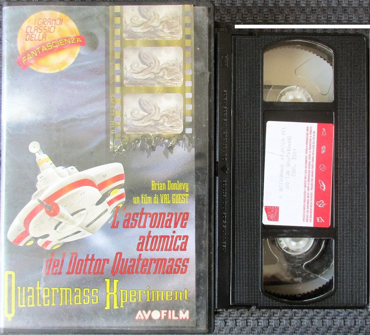 TeknoFilm - VHS – L'ASTRONAVE ATOMICA DEL DOTTOR QUATERMASS di Val Guest (1955) - AVOFILM TeknoFilm - VHS – L'ASTRONAVE ATOMICA DEL DOTTOR QUATERMASS di Val Guest (1955) - AVOFILM