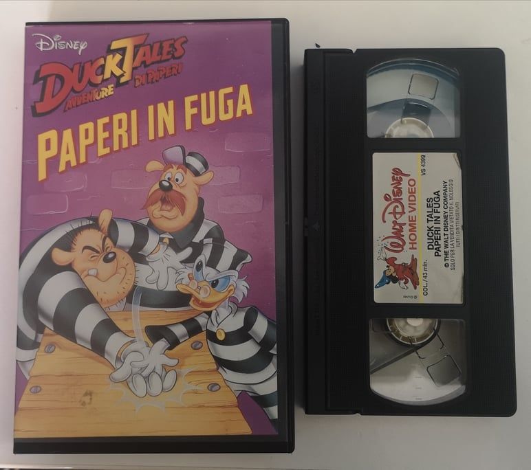 TeknoFilm - VHS – DUCK TALES AVVENTURE DI PAPERI - PAPERI IN FUGA di A.A.V.V. (1987) - WALT DISNEY (INEDITO IN DVD)