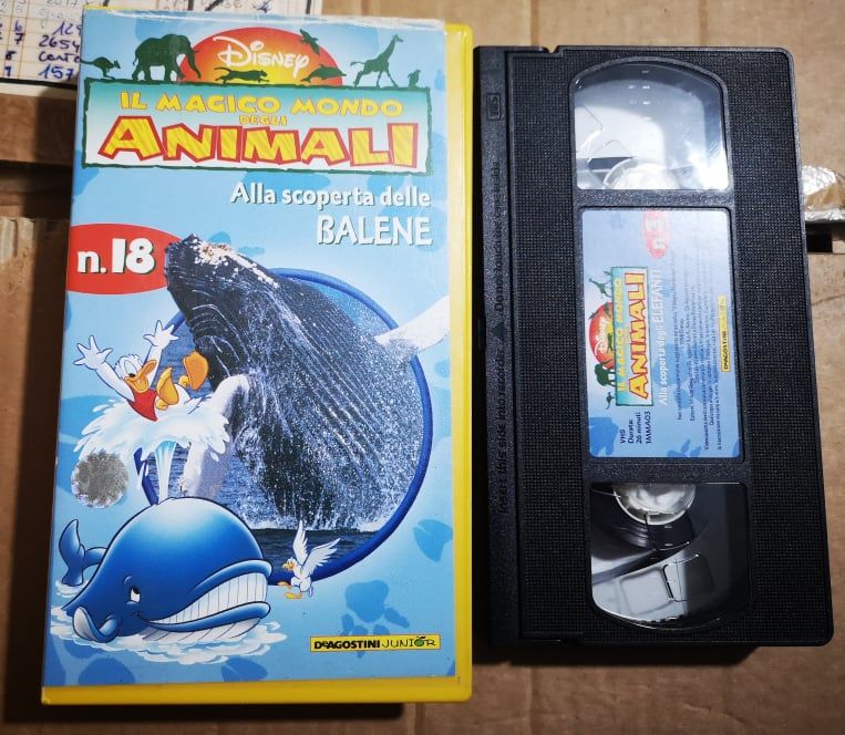TeknoFilm - VHS – IL MAGICO MONDO DEGLI ANIMALI N° 18 - ALLA SCOPERTA DELLE BALENE di A.A.V.V. (1998) - WALT DISNEY - DeAgostini (INEDITO IN DVD) TeknoFilm - VHS – IL MAGICO MONDO DEGLI ANIMALI N° 18 - ALLA SCOPERTA DELLE BALENE di A.A.V.V. (1998) - WALT DISNEY - DeAgostini (INEDITO IN DVD)