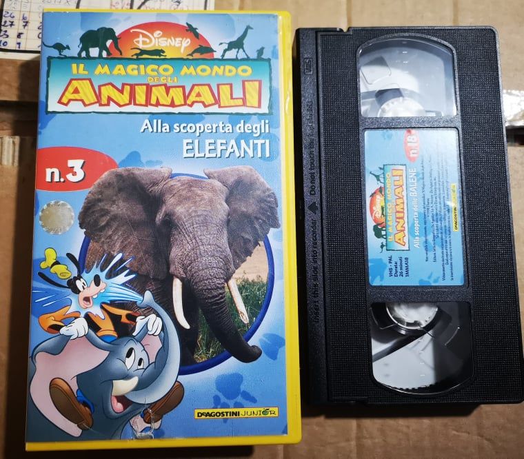 TeknoFilm - VHS – IL MAGICO MONDO DEGLI ANIMALI N° 3 - ALLA SCOPERTA DEGLI ELEFANTIE di A.A.V.V. (1998) - WALT DISNEY - DeAgostini (INEDITO IN DVD) TeknoFilm - VHS – IL MAGICO MONDO DEGLI ANIMALI N° 3 - ALLA SCOPERTA DEGLI ELEFANTIE di A.A.V.V. (1998) - WALT DISNEY - DeAgostini (INEDITO IN DVD)