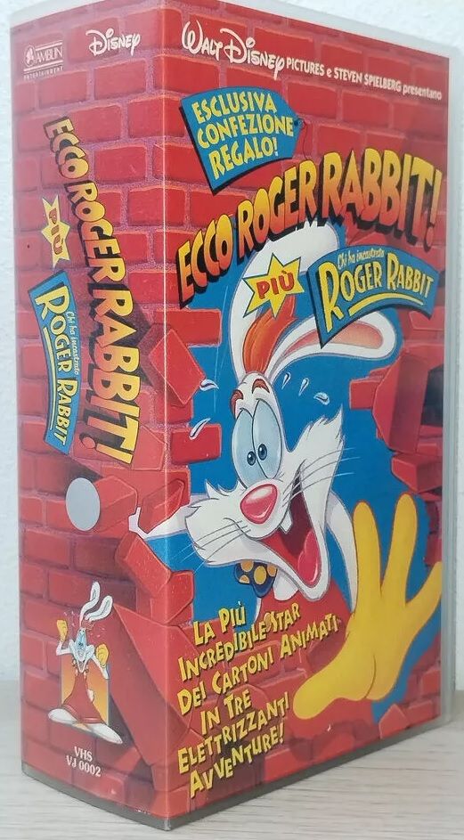 TeknoFilm - Box 2 VHS – ECCO ROGER RABBIT e CHI HA INCASTRATO ROGER RABBIT? di Robert Zemeckis (1988) - WALT DISNEY TeknoFilm - Box 2 VHS – ECCO ROGER RABBIT e CHI HA INCASTRATO ROGER RABBIT? di Robert Zemeckis (1988) - WALT DISNEY