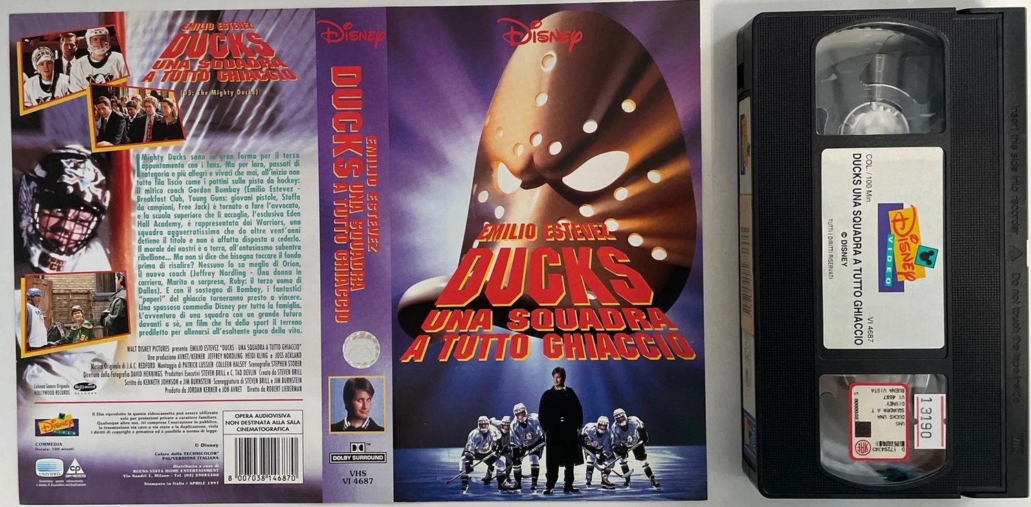 TeknoFilm - VHS – DUCKS - UNA SQUADRA A TUTTO GHIACCIO di Robert Lieberman (1996) - WALT DISNEY TeknoFilm - VHS – DUCKS - UNA SQUADRA A TUTTO GHIACCIO di Robert Lieberman (1996) - WALT DISNEY
