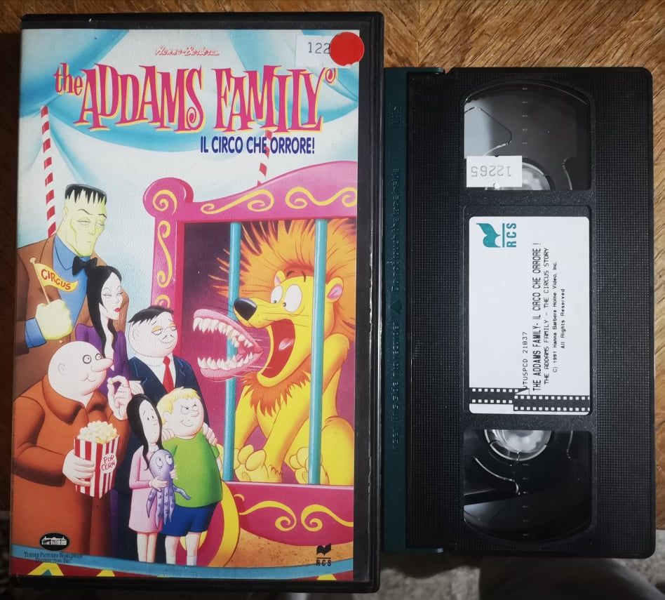 TeknoFilm - VHS – Cartone Animato THE ADDAMS FAMILY - IL CIRCO CHE ORRORE di Charles A. Nichols (1973) - RCS (INEDITO IN DVD) TeknoFilm - VHS – Cartone Animato THE ADDAMS FAMILY - IL CIRCO CHE ORRORE di Charles A. Nichols (1973) - RCS (INEDITO IN DVD)