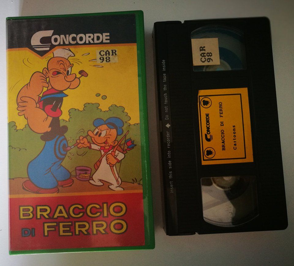 TeknoFilm - VHS – BRACCIO DI FERRO - POPEYE (1956) - CONCORDE(INEDITO IN DVD) TeknoFilm - VHS – BRACCIO DI FERRO - POPEYE (1956) - CONCORDE(INEDITO IN DVD)