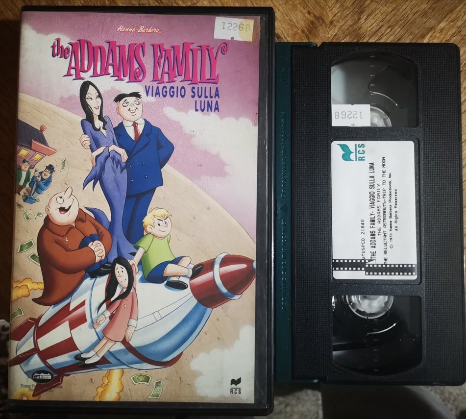TeknoFilm - VHS – Cartone Animato THE ADDAMS FAMILY - VIAGGIO SULLA LUNA di Charles A. Nichols (1973) - RCS (INEDITO IN DVD)