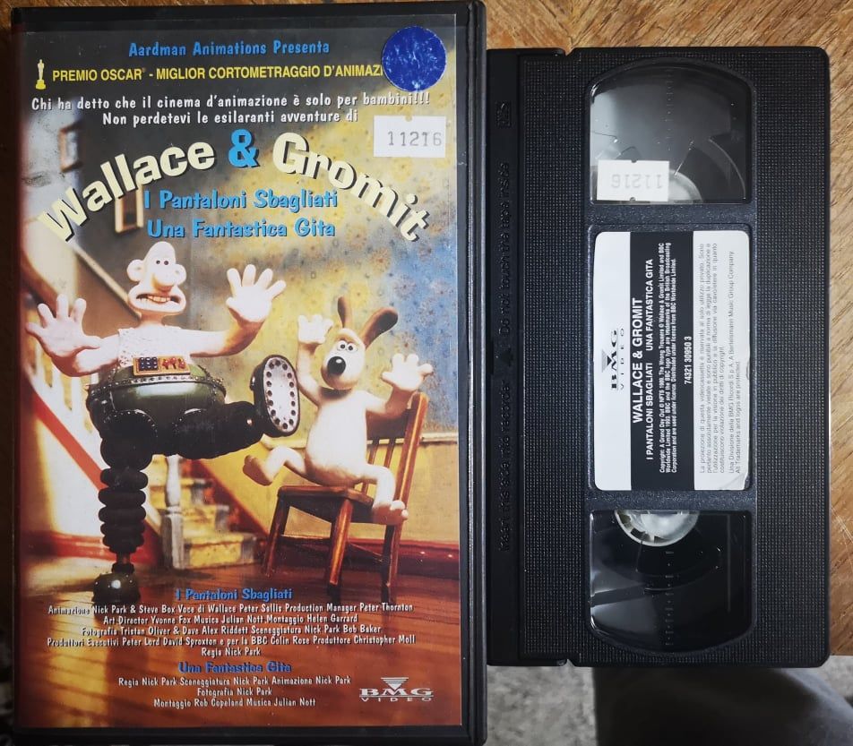 TeknoFilm - VHS – WALLACE & GROMIT - I PANTALONI SBAGLIATI - UNA FANTASTICA GITA (1989) - BMG (INEDITO IN DVD)