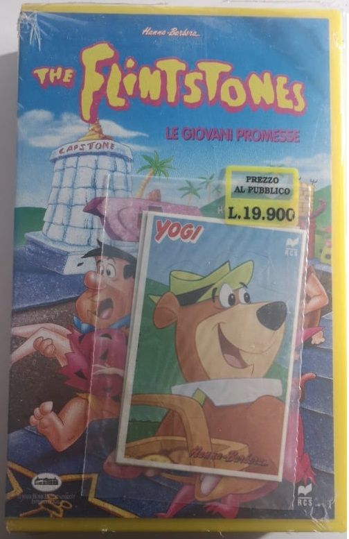 TeknoFilm - VHS (con figurine)– THE FLINTSTONES - LE GIOVANI PROMESSE di William Hanna e Joseph Barbera (1960) - RCS (INEDITO IN DVD)