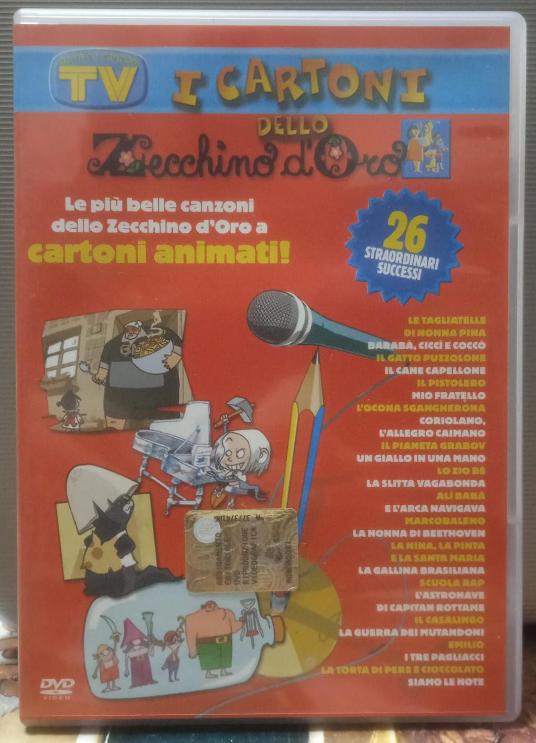 TeknoFilm - DVD - I CARTONI DELLO ZECCHINO D'ORO (Copertina rossa - 26 Successi) 2002 - TV SORRISI E CANZONI TeknoFilm - DVD - I CARTONI DELLO ZECCHINO D'ORO (Copertina rossa - 26 Successi) 2002 - TV SORRISI E CANZONI
