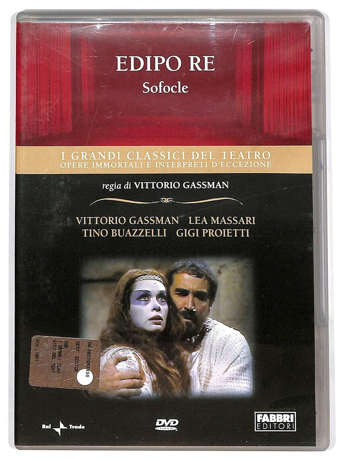 TeknoFilm - DVD – I Grandi Classici del Teatro - Sofocle - Edipo Re di Vittorio Gassman (1977) - FABBRI EDITORI