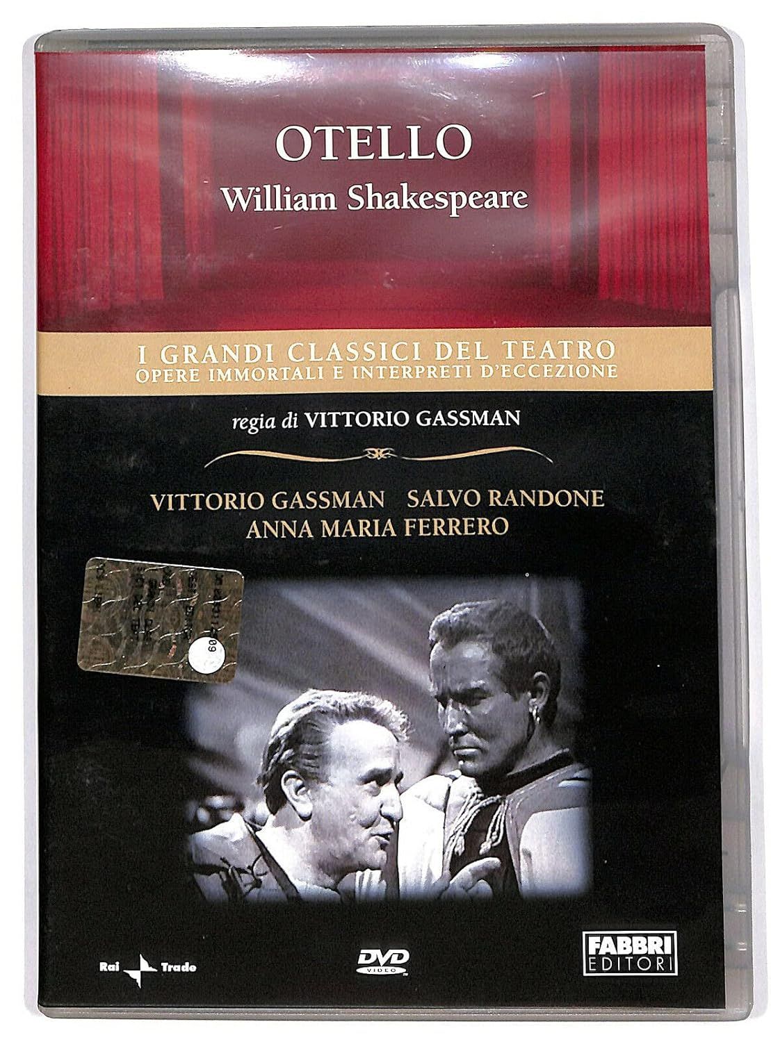 TeknoFilm - DVD – I grandi classici del Teatro - Shakespeare - Otello di Vittorio Gassman (1957) - FABBRI EDITORI TeknoFilm - DVD – I grandi classici del Teatro - Shakespeare - Otello di Vittorio Gassman (1957) - FABBRI EDITORI