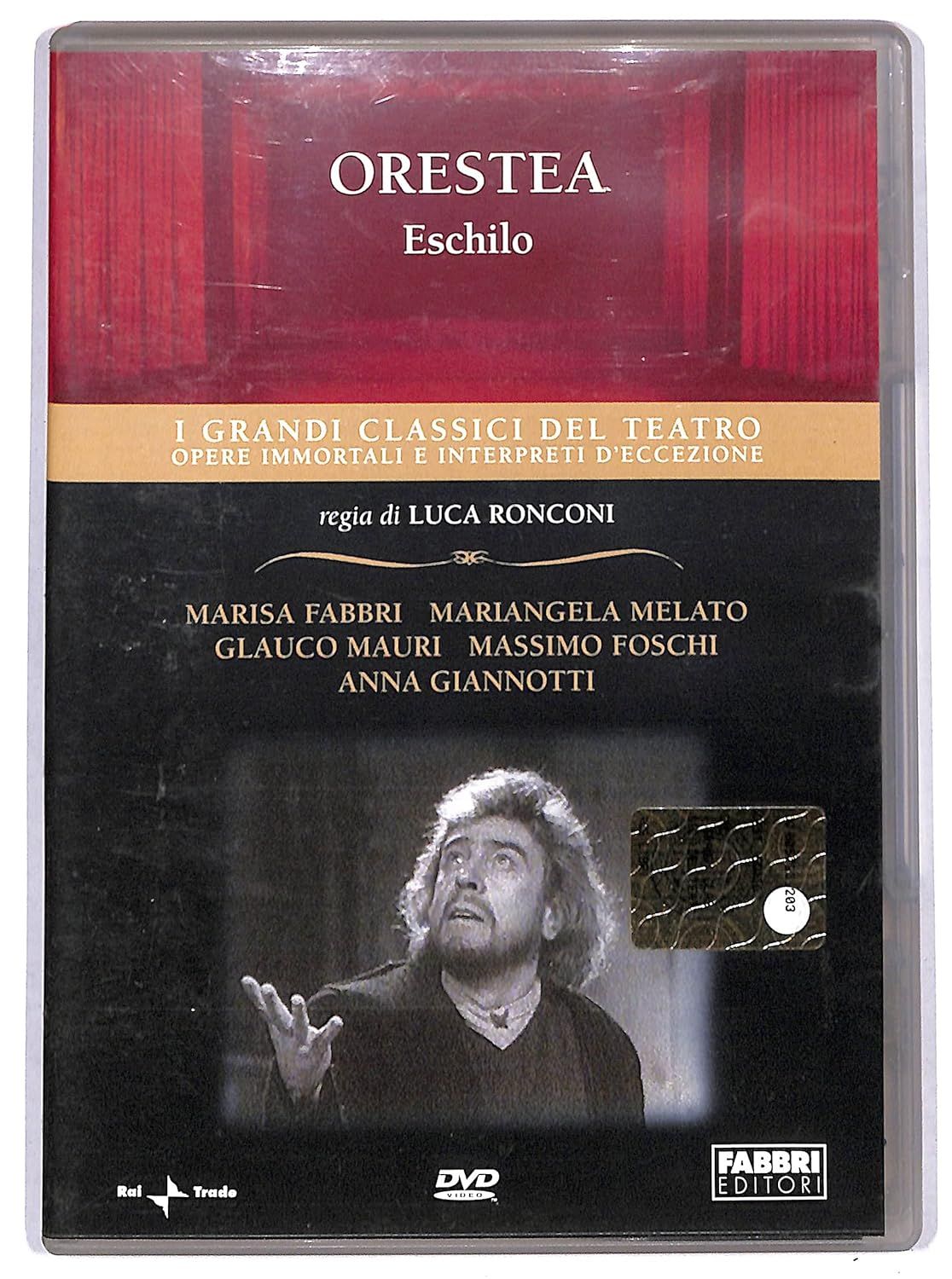 TeknoFilm - DVD – I Grandi Classici del Teatro - Eschilo - Orestea di Luca Ronconi (1971) - FABBRI EDITORI