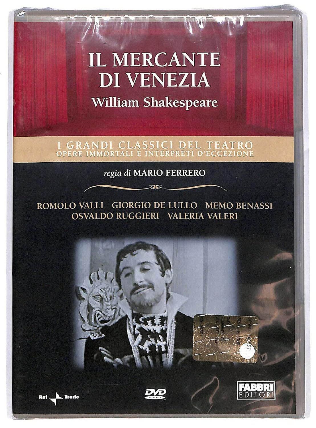 TeknoFilm - DVD – I Grandi Classici del Teatro - Carlo Goldoni - Il Mercante di Venezia di Mario Ferrero (1955) - FABBRI EDITORI