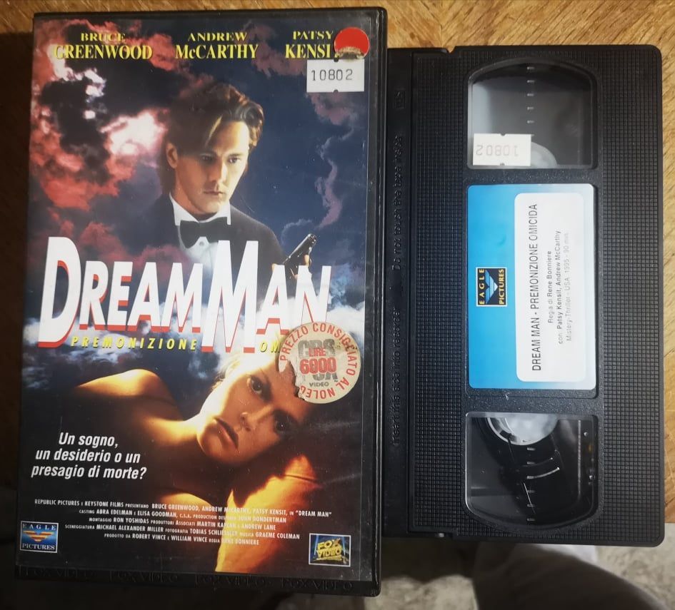 TeknoFilm - VHS – DREAM MAN - PREMONIZIONE OMICIDA di René Bonnière (1995) - 20TH CENTURY FOX (INEDITO IN DVD) TeknoFilm - VHS – DREAM MAN - PREMONIZIONE OMICIDA di René Bonnière (1995) - 20TH CENTURY FOX (INEDITO IN DVD)