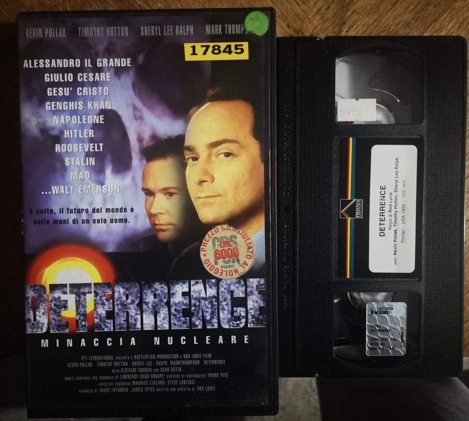 TeknoFilm - VHS – DETERRENCE - MINACCIA NUCLEARE di Rod Lurie (1999) - 20TH CENTURY FOX (INEDITO IN DVD) TeknoFilm - VHS – DETERRENCE - MINACCIA NUCLEARE di Rod Lurie (1999) - 20TH CENTURY FOX (INEDITO IN DVD)