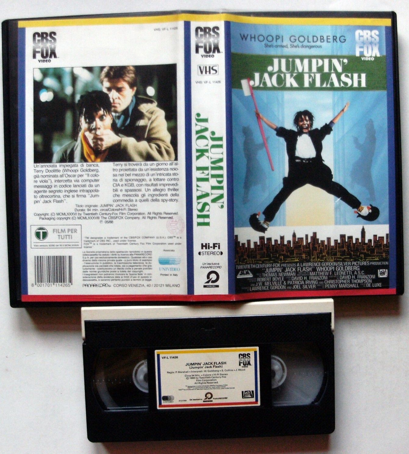 TeknoFilm - VHS – JUMPIN' JACK FLASH di Penny Marshall (1986) - CBS FOX