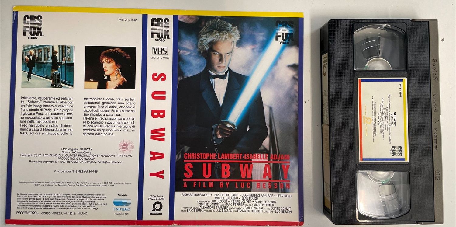 TeknoFilm - VHS – SUBWAY di Luc Besson (1985) - CBS FOX