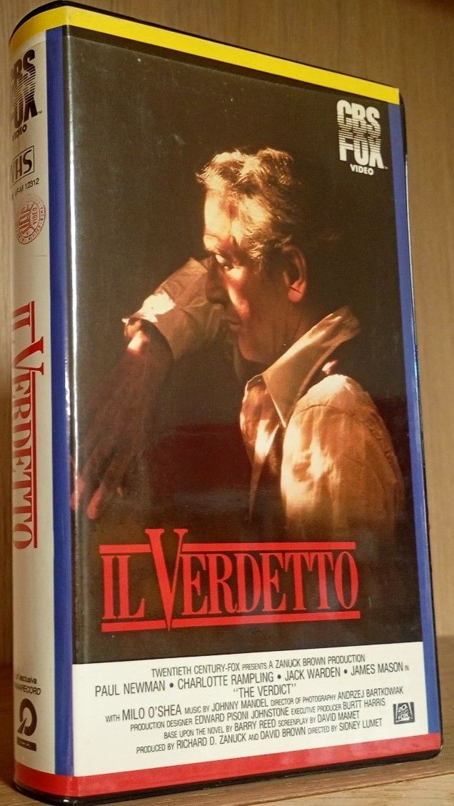TeknoFilm - VHS – IL VERDETTO di Sidney Lumet (1982) - CBS FOX TeknoFilm - VHS – IL VERDETTO di Sidney Lumet (1982) - CBS FOX
