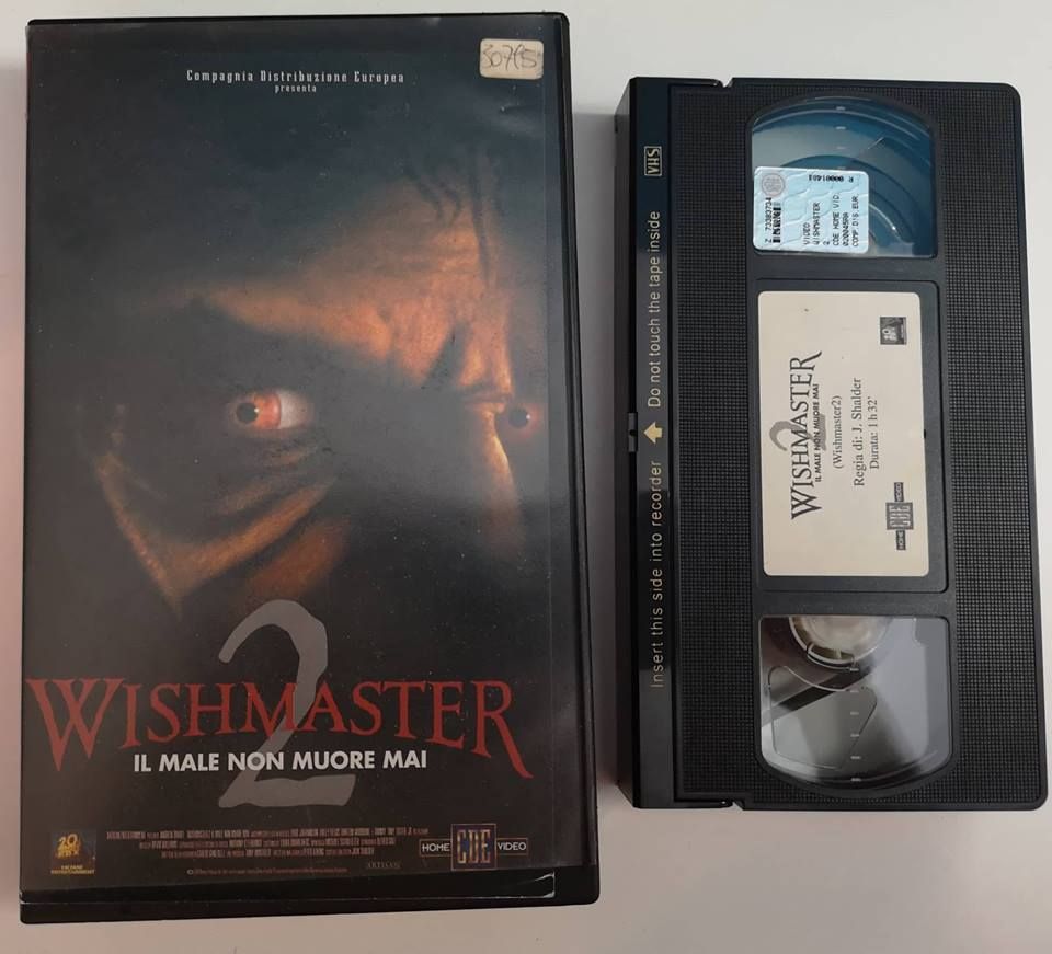 TeknoFilm - VHS – WISHMASTER 2 - IL MALE NON MUORE MAI di Jack Sholder (1999) - 20TH CENTURY FOX TeknoFilm - VHS – WISHMASTER 2 - IL MALE NON MUORE MAI di Jack Sholder (1999) - 20TH CENTURY FOX