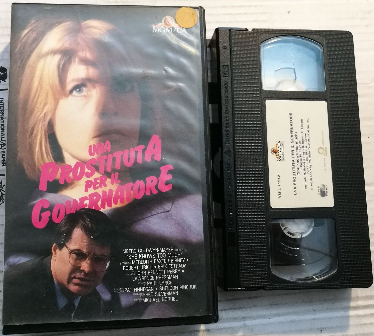 TeknoFilm - VHS – UNA PROSTITUTA PER IL GOVERNATORE di Paul Lynch (1989) - MGM (INEDITO IN DVD) TeknoFilm - VHS – UNA PROSTITUTA PER IL GOVERNATORE di Paul Lynch (1989) - MGM (INEDITO IN DVD)