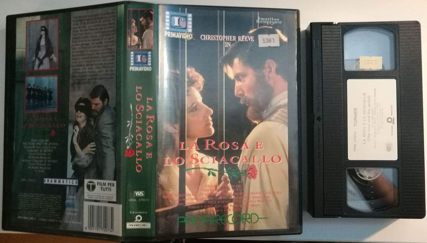 TeknoFilm - VHS – LA ROSA E LO SCIACALLO di Jack Gold (1990) - PANARECORD (INEDITO IN DVD)