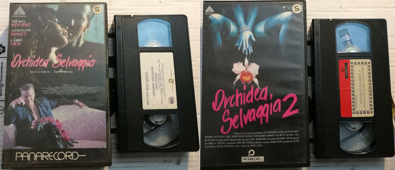 TeknoFilm - 2 VHS – ORCHIDEA SELVAGGIA 1 e 2 di Zalman King (1989) - PANARECORD TeknoFilm - 2 VHS – ORCHIDEA SELVAGGIA 1 e 2 di Zalman King (1989) - PANARECORD