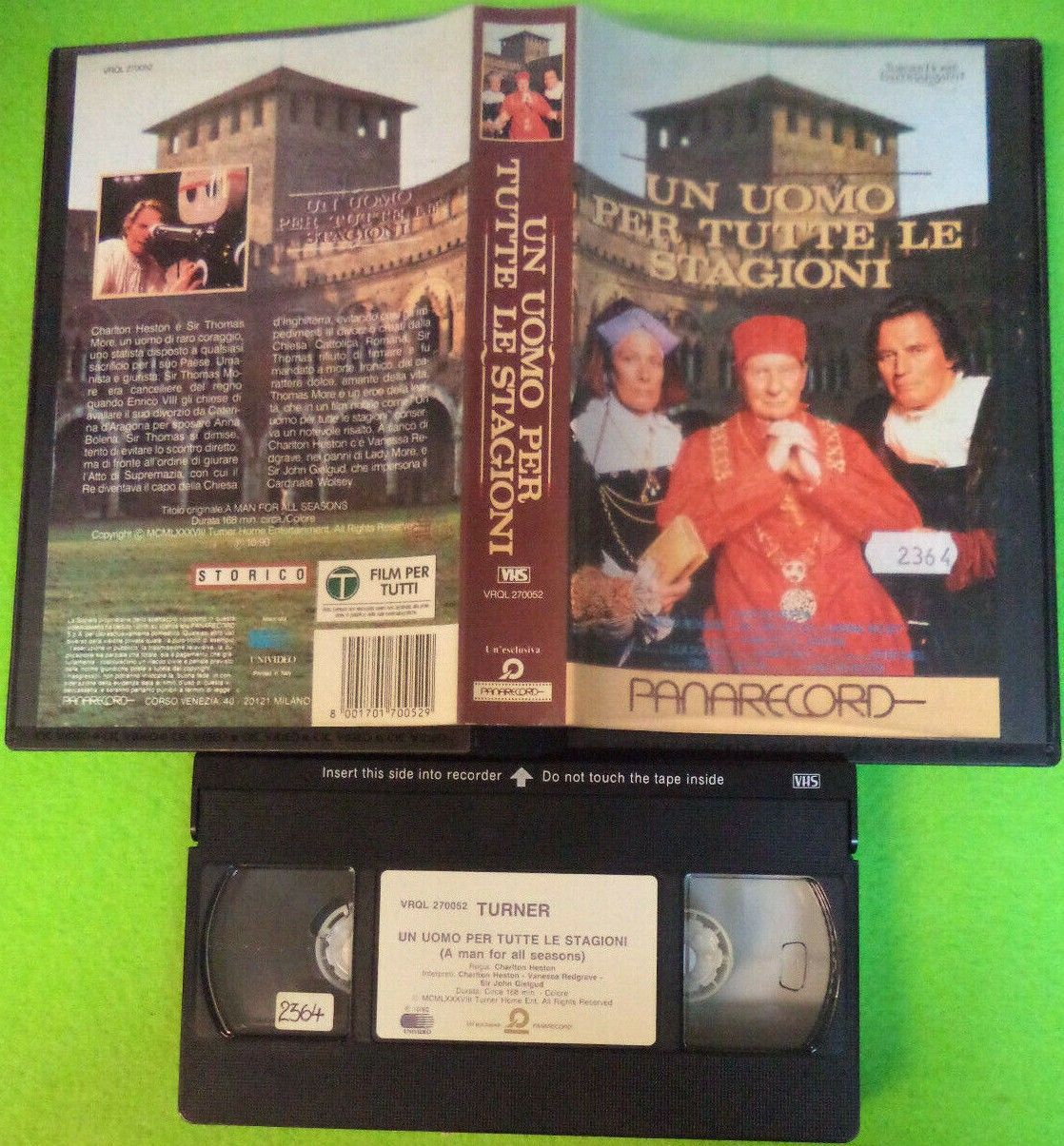 TeknoFilm - VHS – UN UOMO PER TUTTE LE STAGIONI di Fred Zinnemann (1966) - PANARECORD TeknoFilm - VHS – UN UOMO PER TUTTE LE STAGIONI di Fred Zinnemann (1966) - PANARECORD