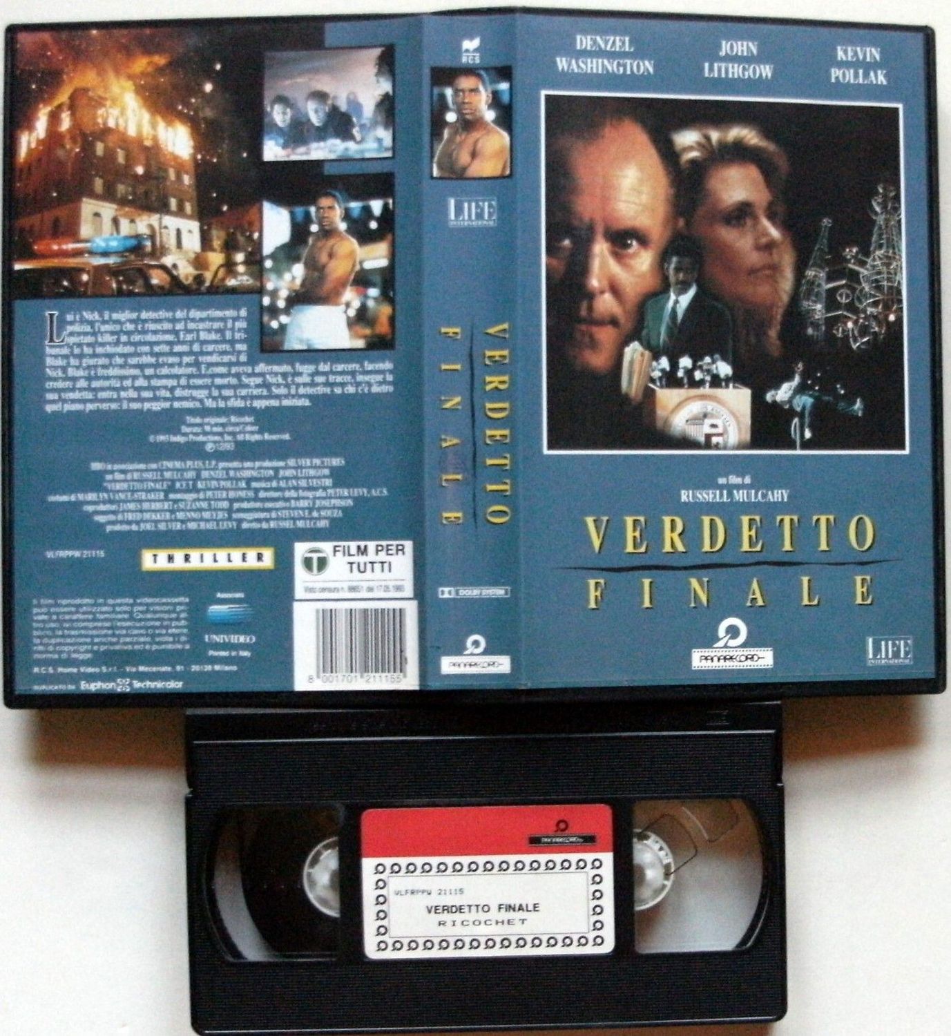 TeknoFilm - VHS – VERDETTO FINALE di Russell Mulcahy (1993) - RCS