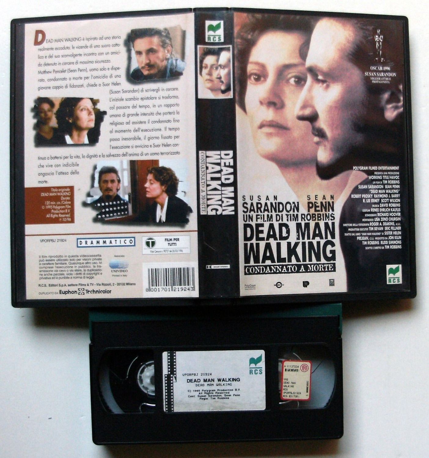 TeknoFilm - VHS – DEAD MAN WALKING di Tim Robbins (1995) - RCS TeknoFilm - VHS – DEAD MAN WALKING di Tim Robbins (1995) - RCS