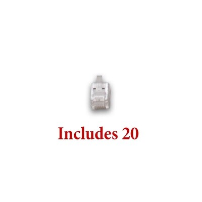 Digitrax LNRJ12P20 Plugs 20 Pack
