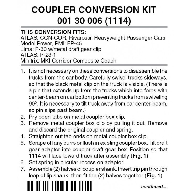 Micro-Trains 1114 Coupler Conversion Kit