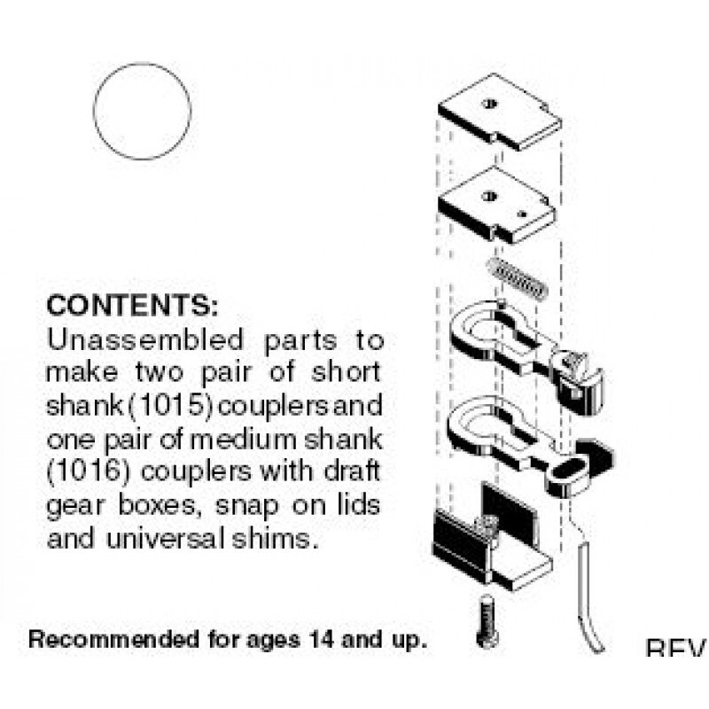 Micro-Trains 1015-10 Unassembled Couplers 10 Pairs