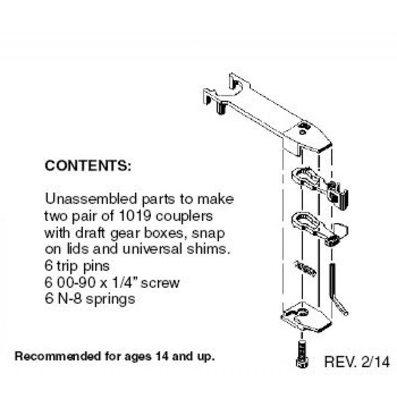 Micro-Trains 1019 Unassembled Couplers