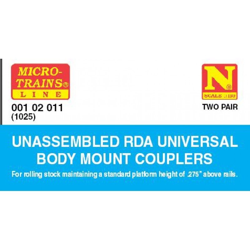 Micro-Trains 1025 Unassembled RDA Couplers