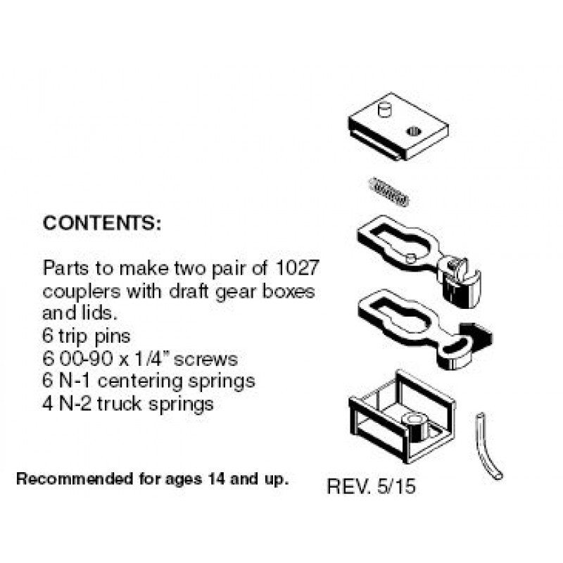 Micro-Trains 1027 Short Shank Body Mount Couplers