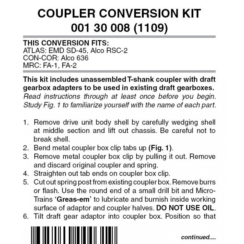 Micro-Trains 1109 Locomotive Coupler Conversion Kit