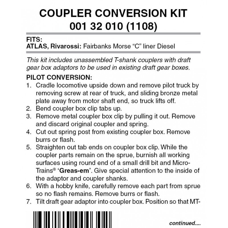 Micro-Trains 1108 Locomotive Coupler Conversion Kit