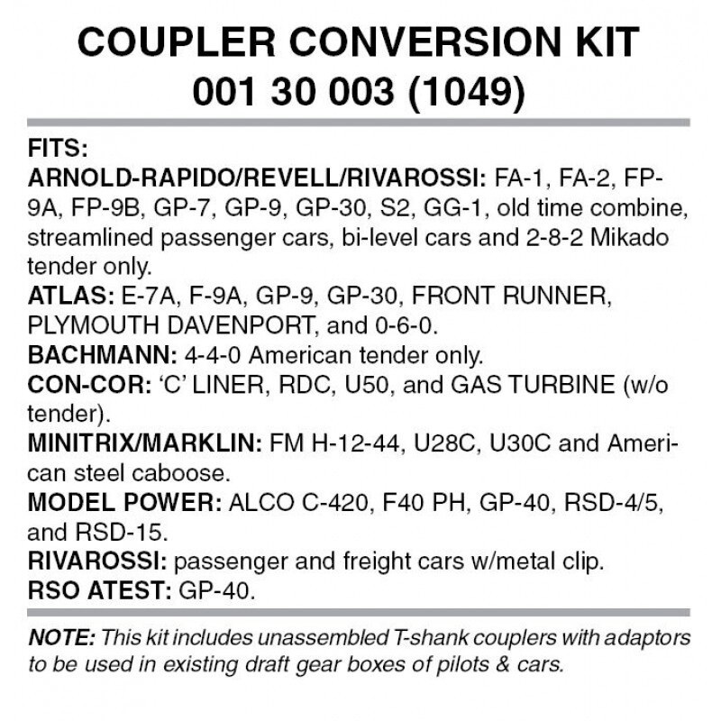 MicroTrains 1049 Coupler Conversion Kit
