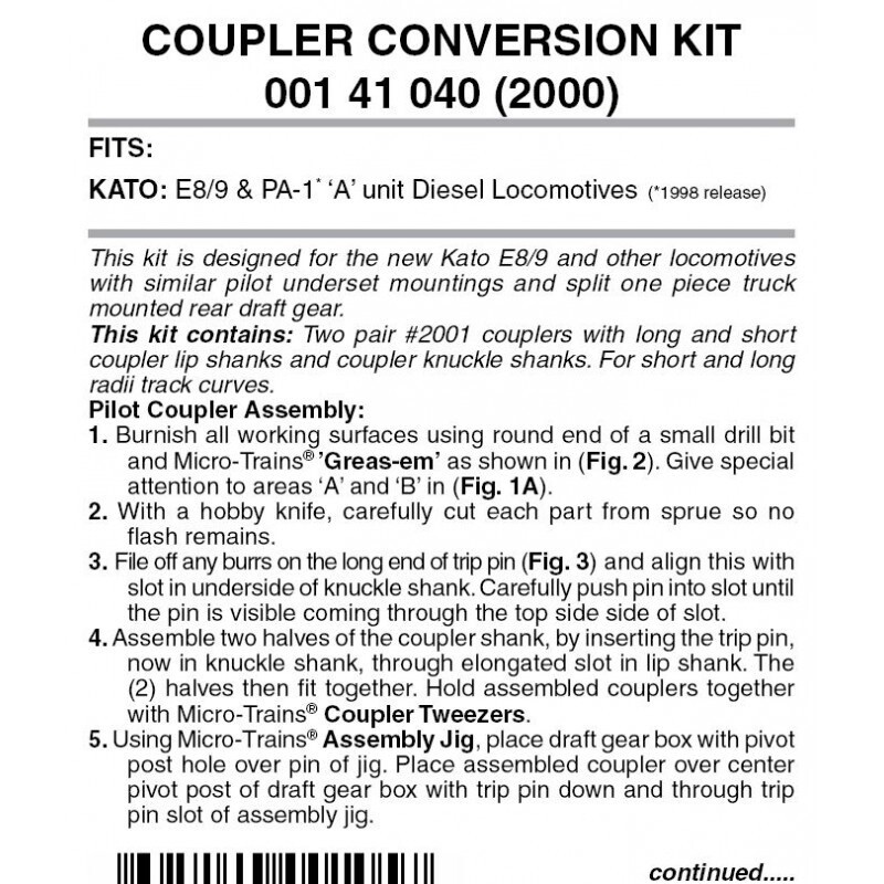Micro-Trains 2000 Coupler Conversion Kit
