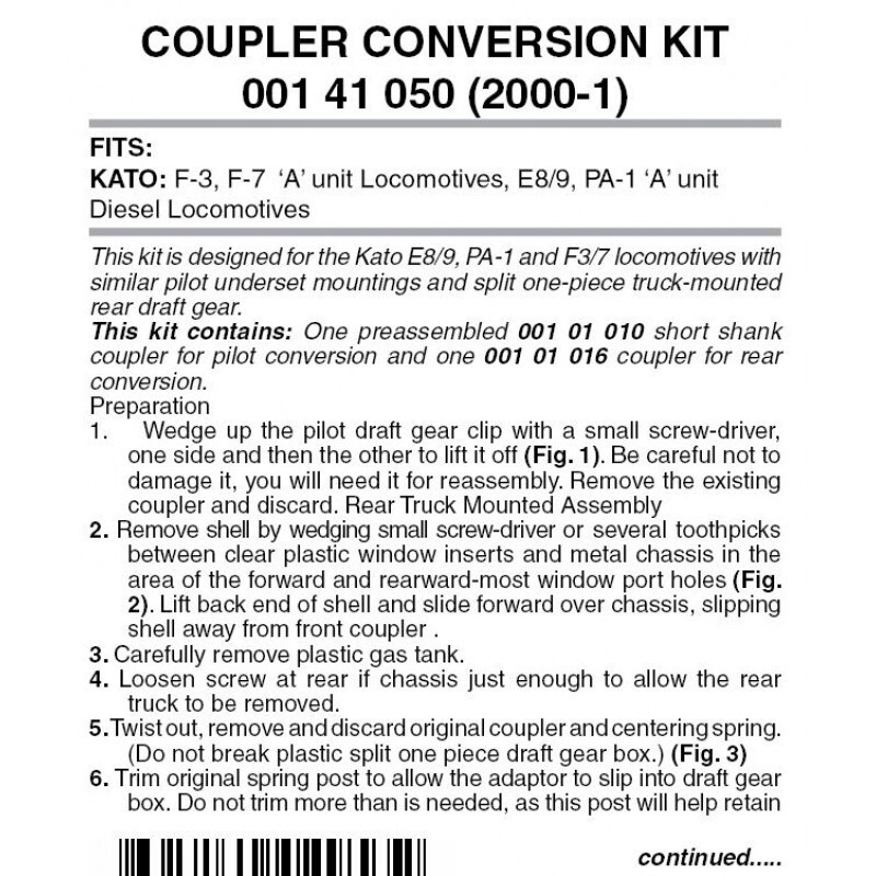 Micro-Trains 2000-1 Coupler Conversion Kit