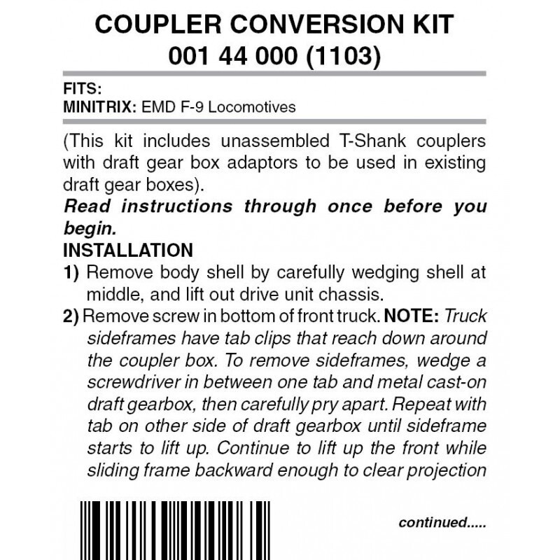 Micro-Trains 1103 Locomotive Coupler Conversion Kit