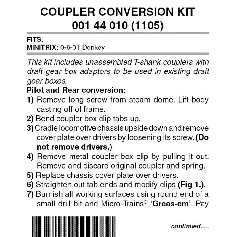 Micro-Trains 1105 Locomotive Coupler Conversion Kit