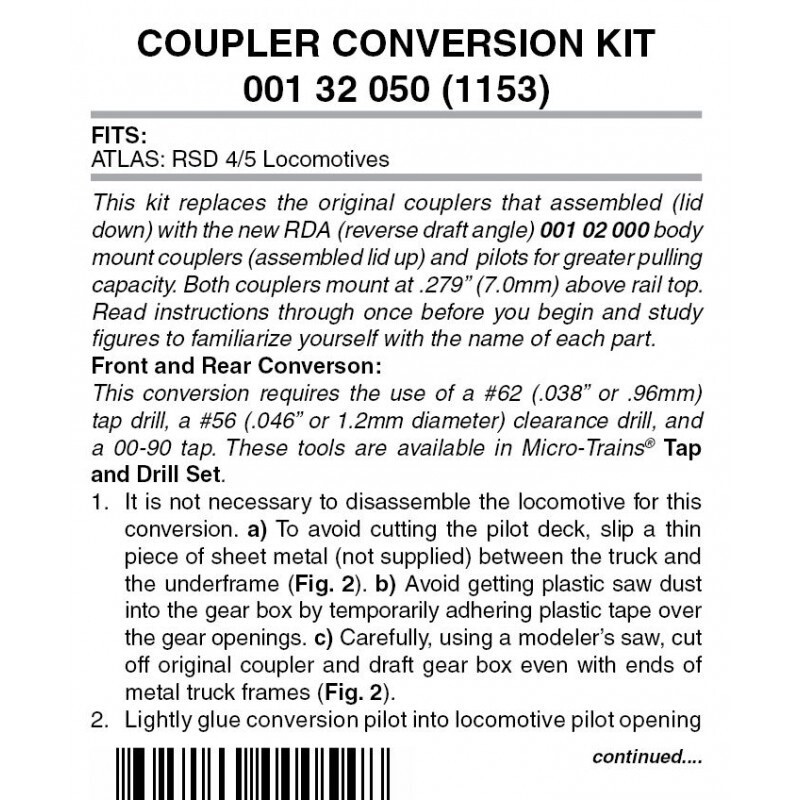 Micro-Trains 1153 Locomotive Coupler Conversion Kit
