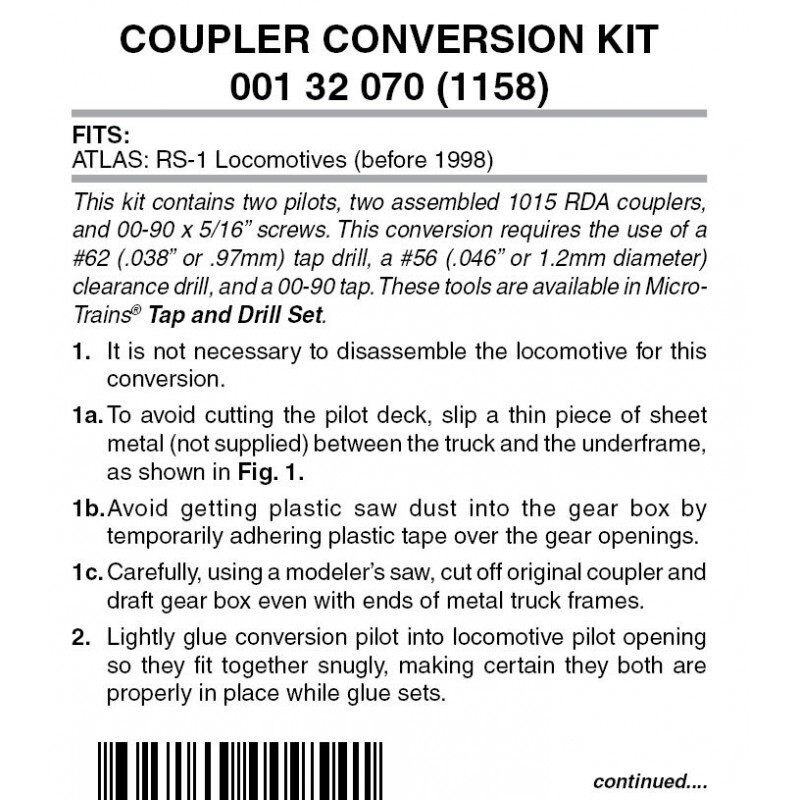 Micro-Trains 1158 Locomotive Coupler Conversion Kit