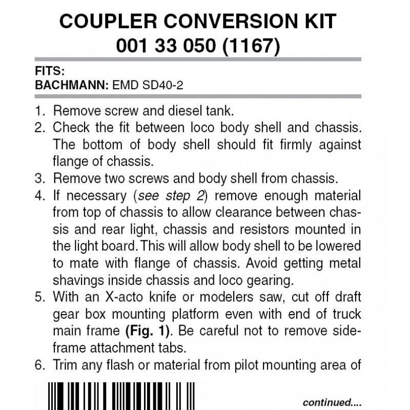 Micro-Trains 1167 Locomotive Coupler Conversion Kit