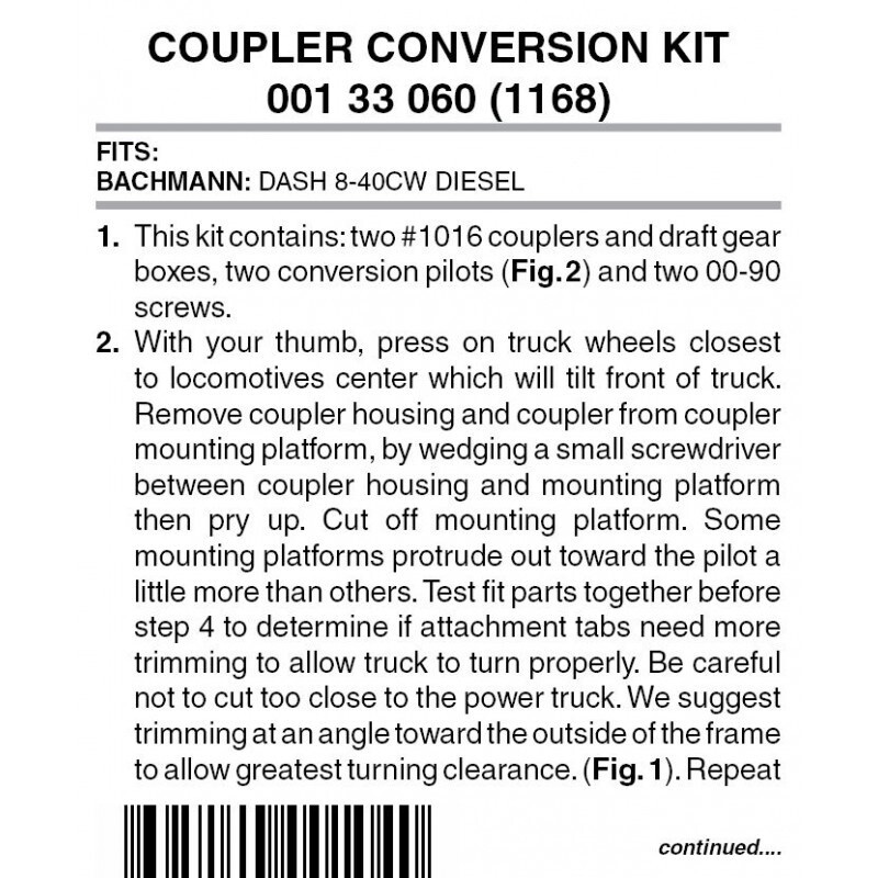 Micro-Trains 1168 Locomotive Coupler Conversion Kit