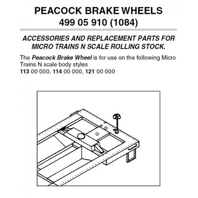 Micro-Trains 1084 Peacock Brake Wheel