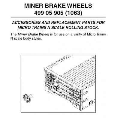 Micro-Trains 1063 Miner Brake Wheel